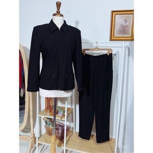 Y2K Liz Claiborne 2 Piece Oversized Black Suit